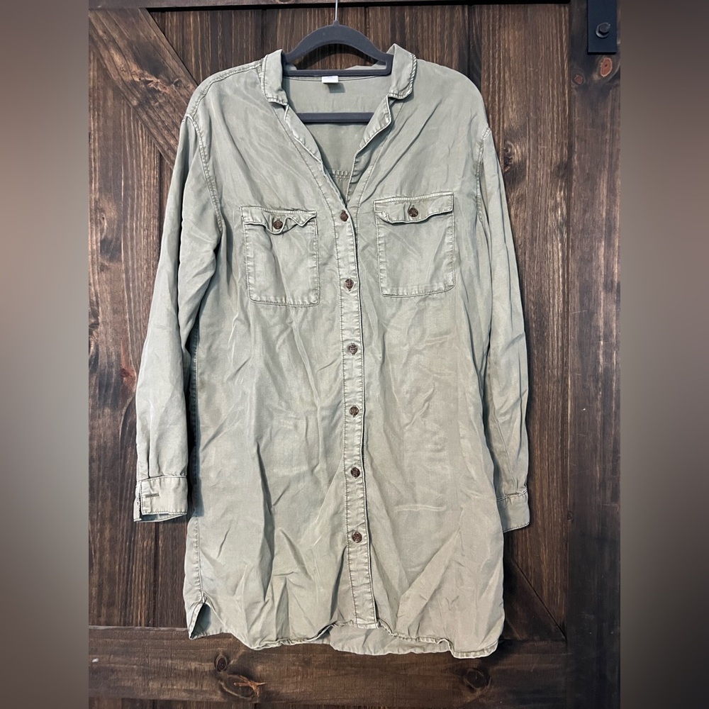 H&M Sage Green Denim button down